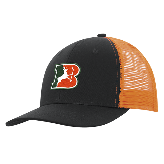 Casquette unisexe noir et orange