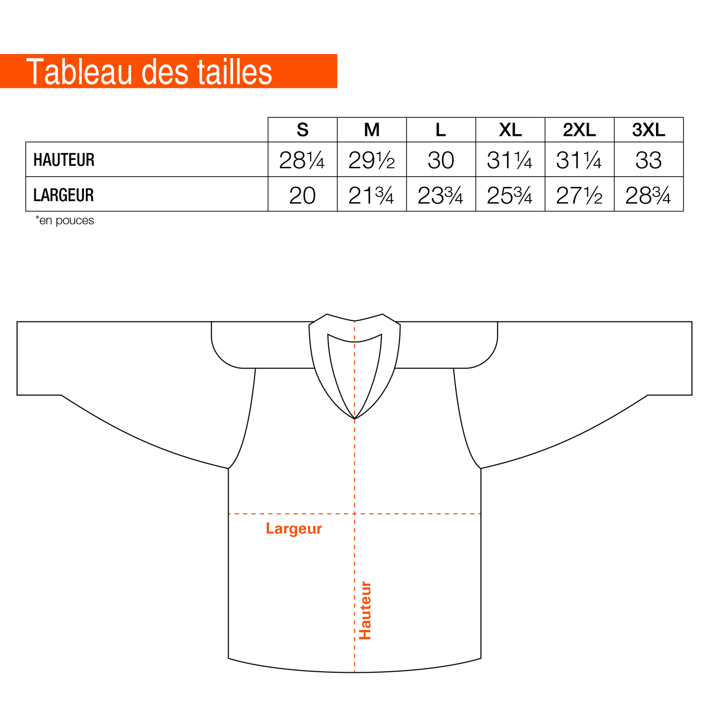 Chandail de hockey partisan - Adulte unisexe